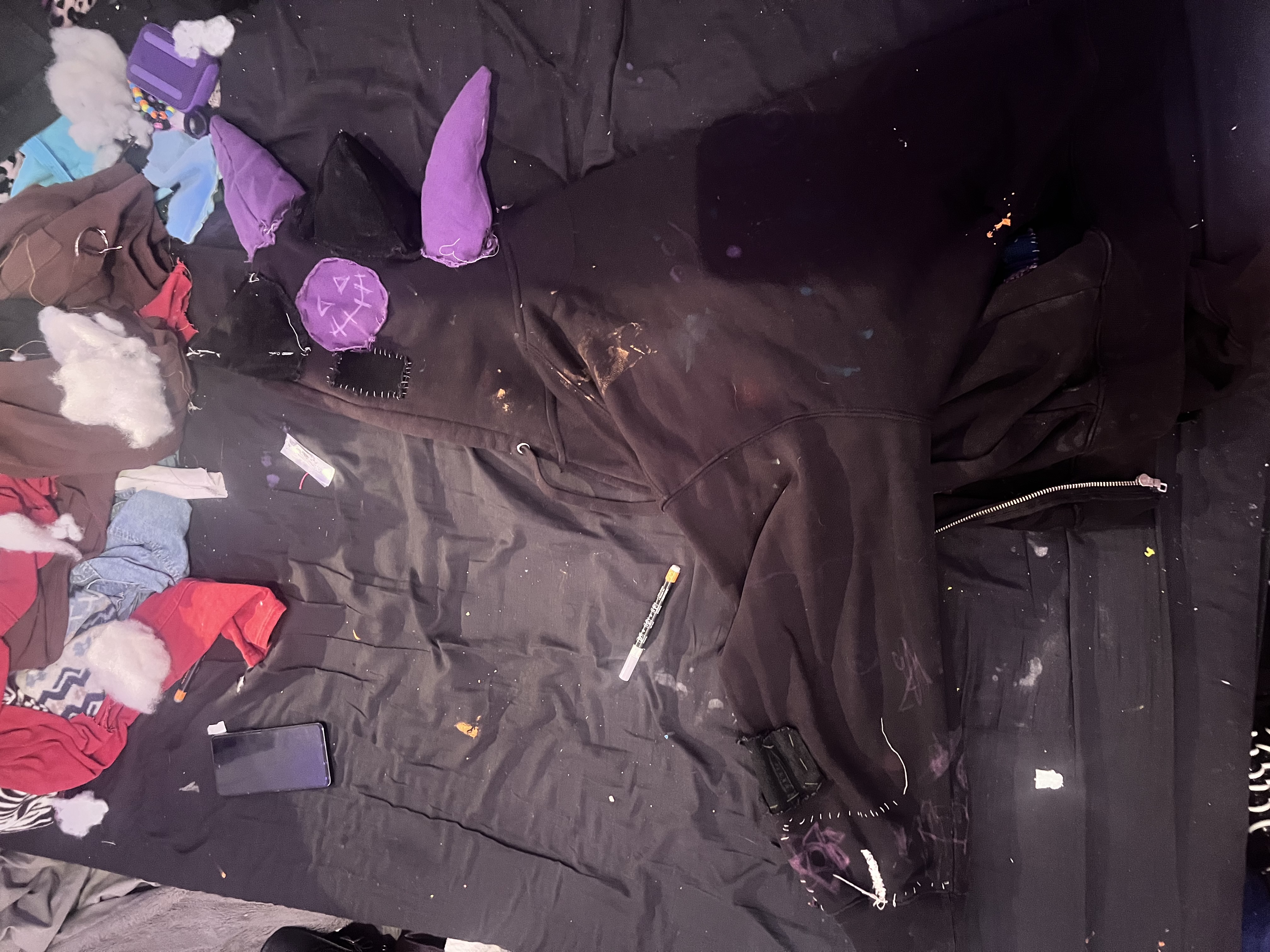 Black joker zip up hoodie punk