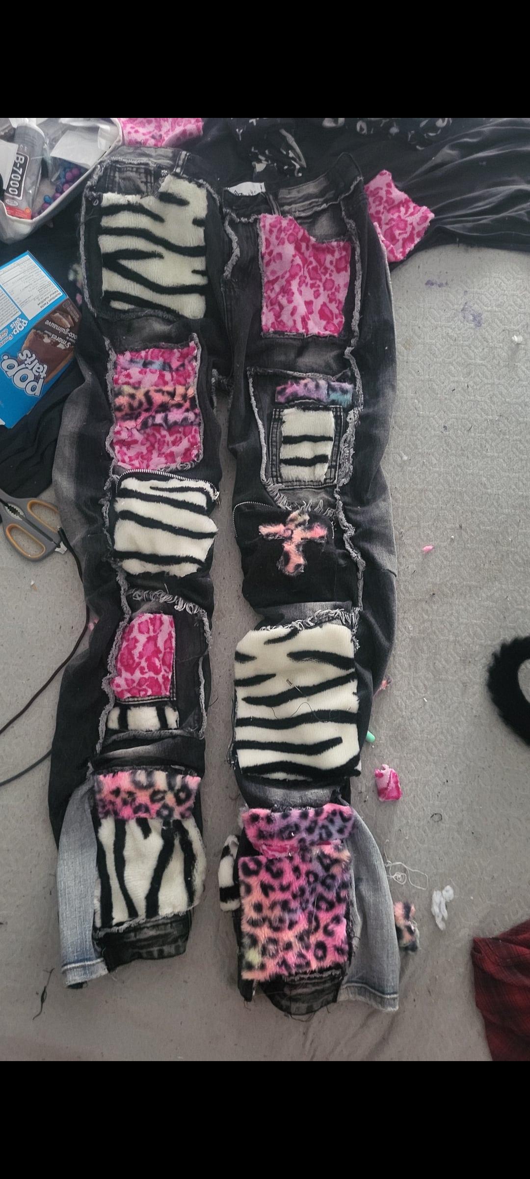 Craziness party zebra n rainbow pattern 7