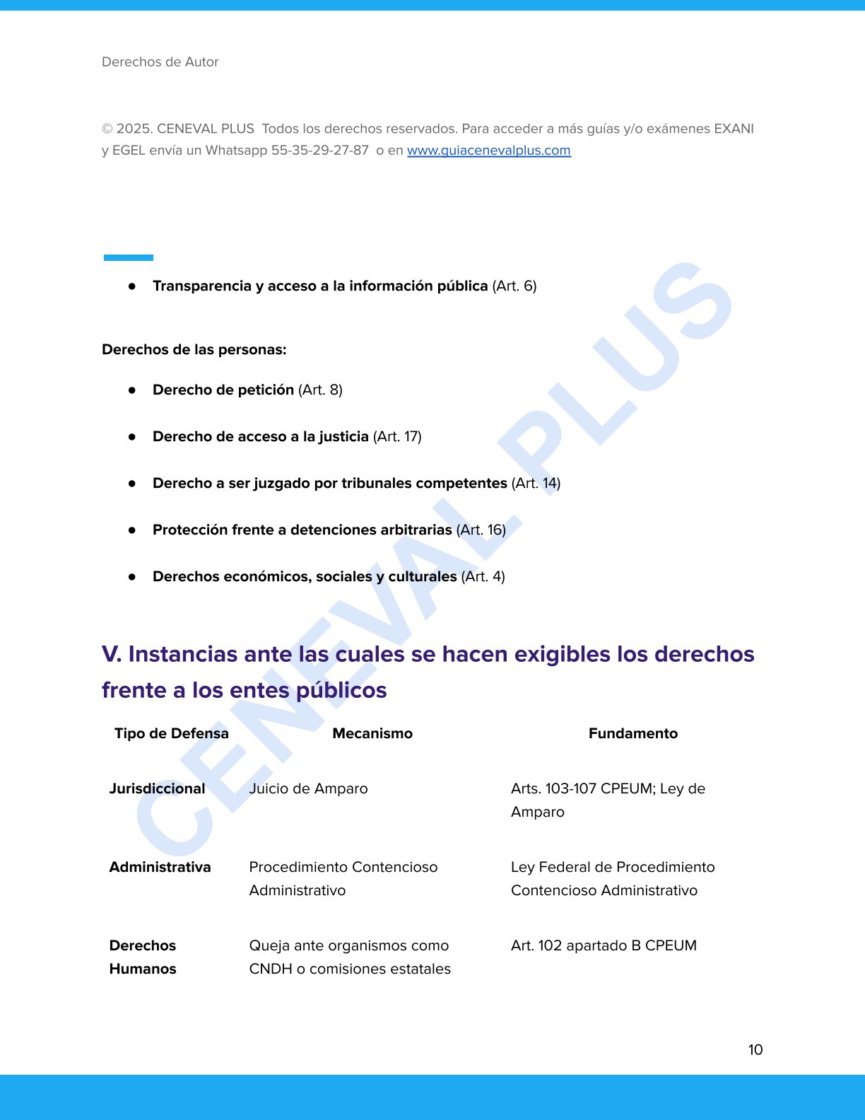 Guia  Derecho EGEL Plus DERE