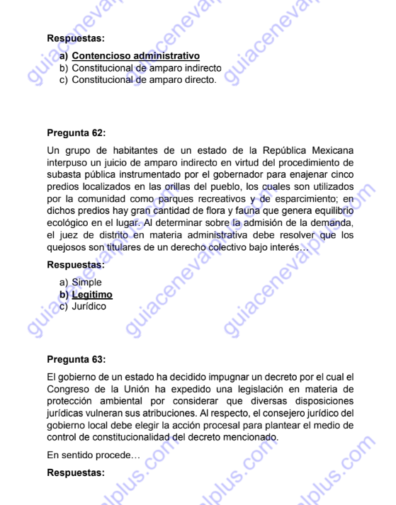Guia  Derecho EGEL Plus DERE + EXAMEN REAL