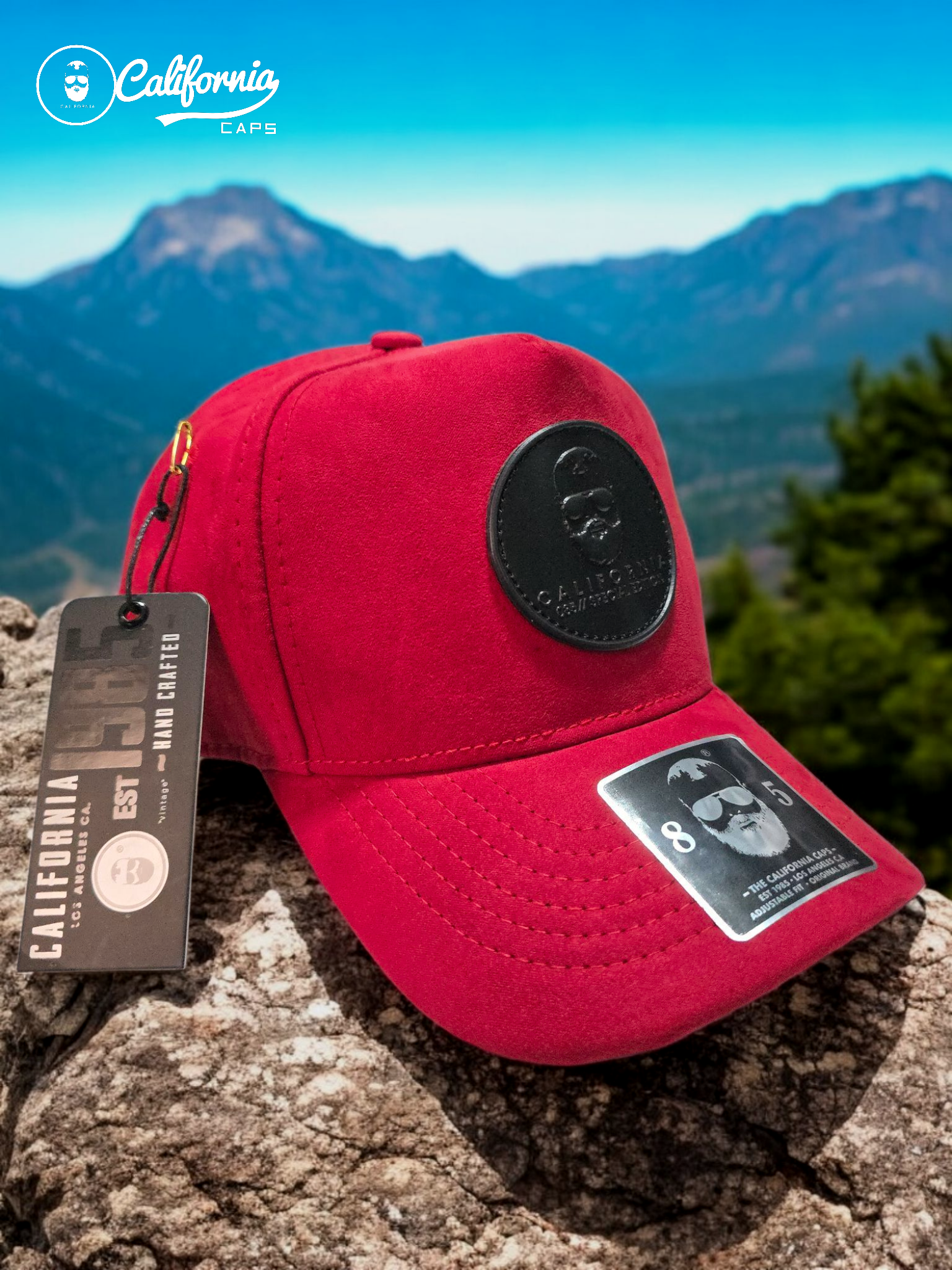 Gorra roja de California Caps