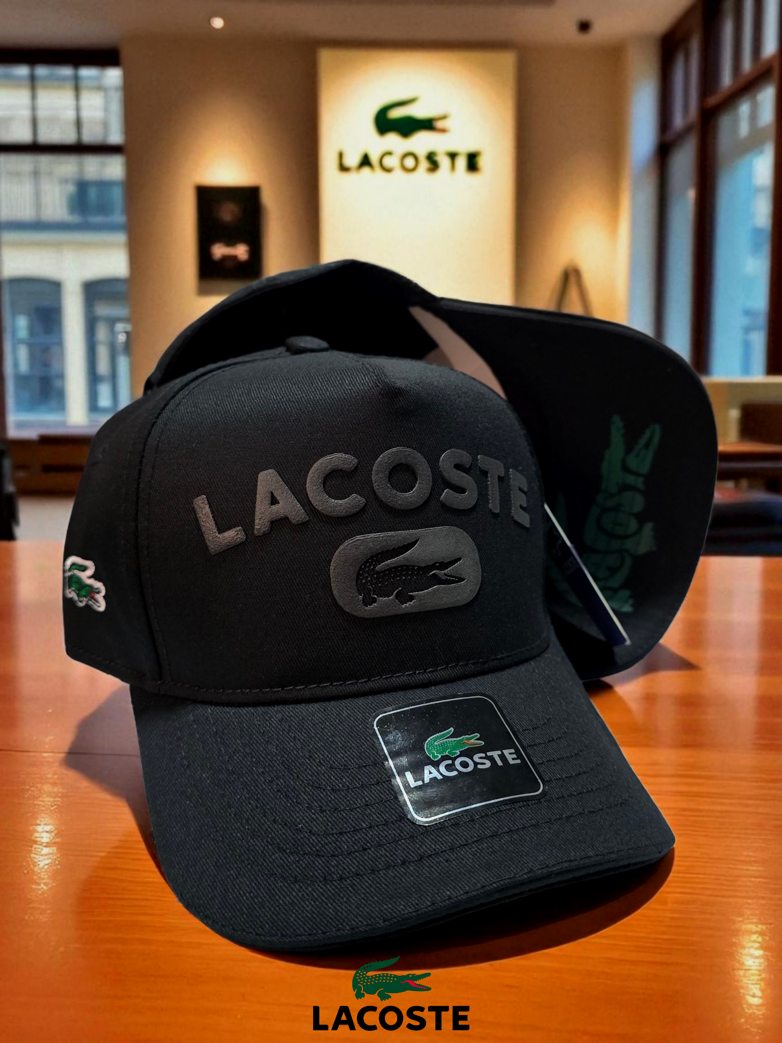 Gorra Lacoste negra