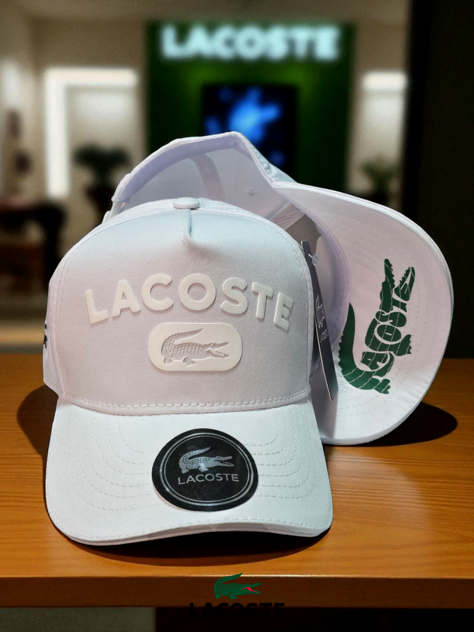 Gorra Lacoste blanca