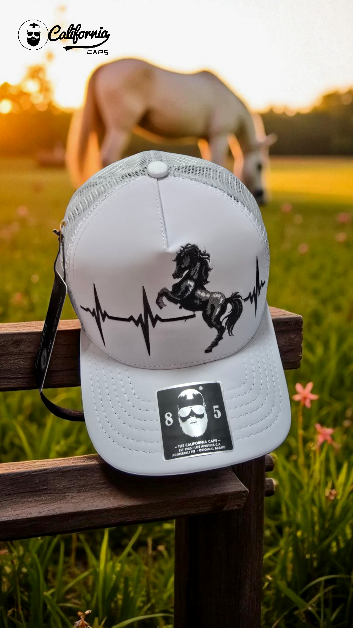 Gorra con diseño de caballo