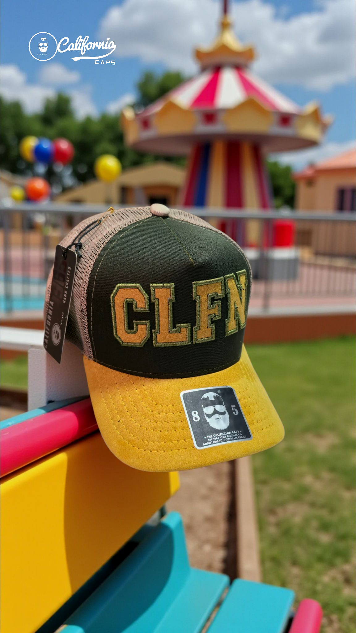 Gorra CLFN verde y amarilla