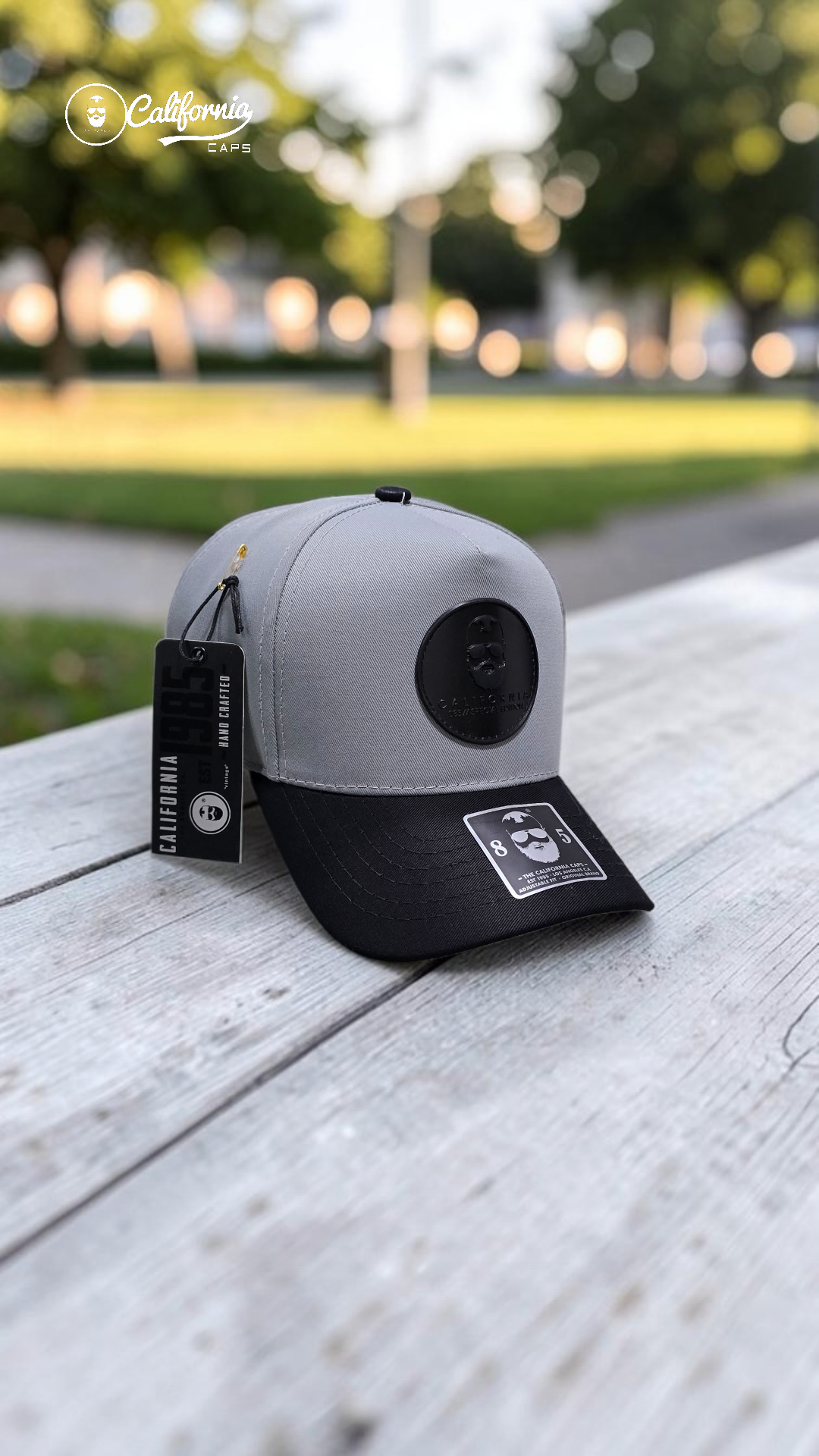 Gorra California Gris y Negra