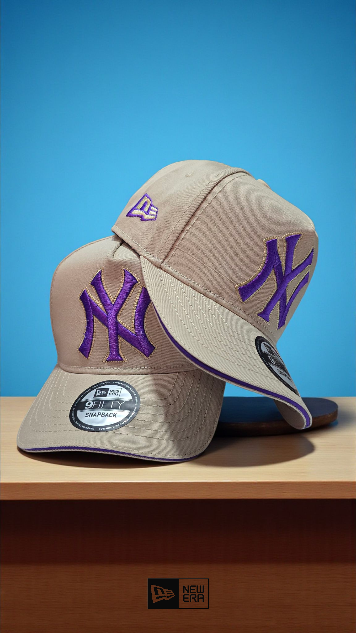Gorra New Era Yankees beige