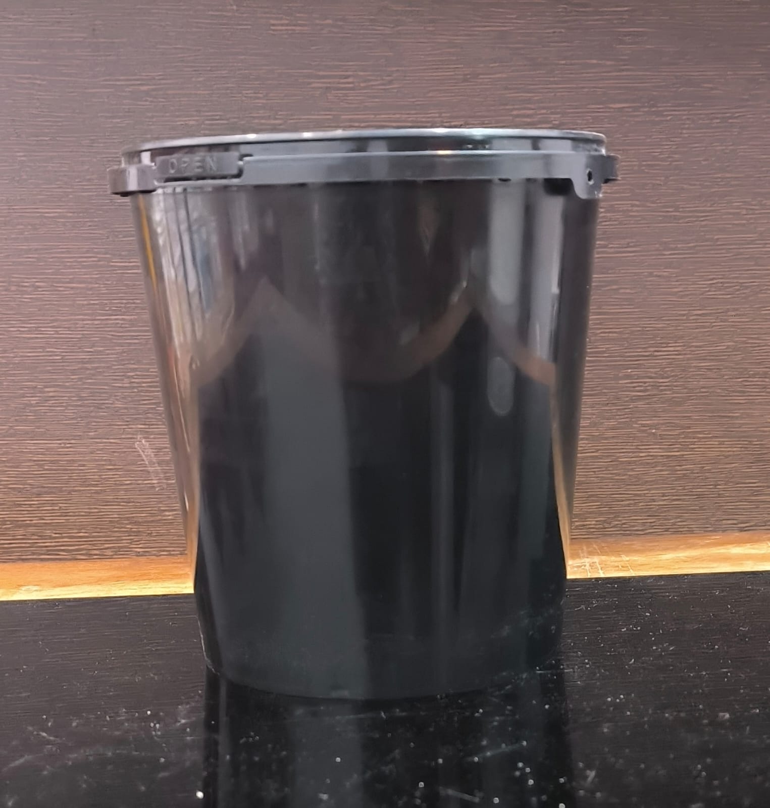 Black Plastic Bucket