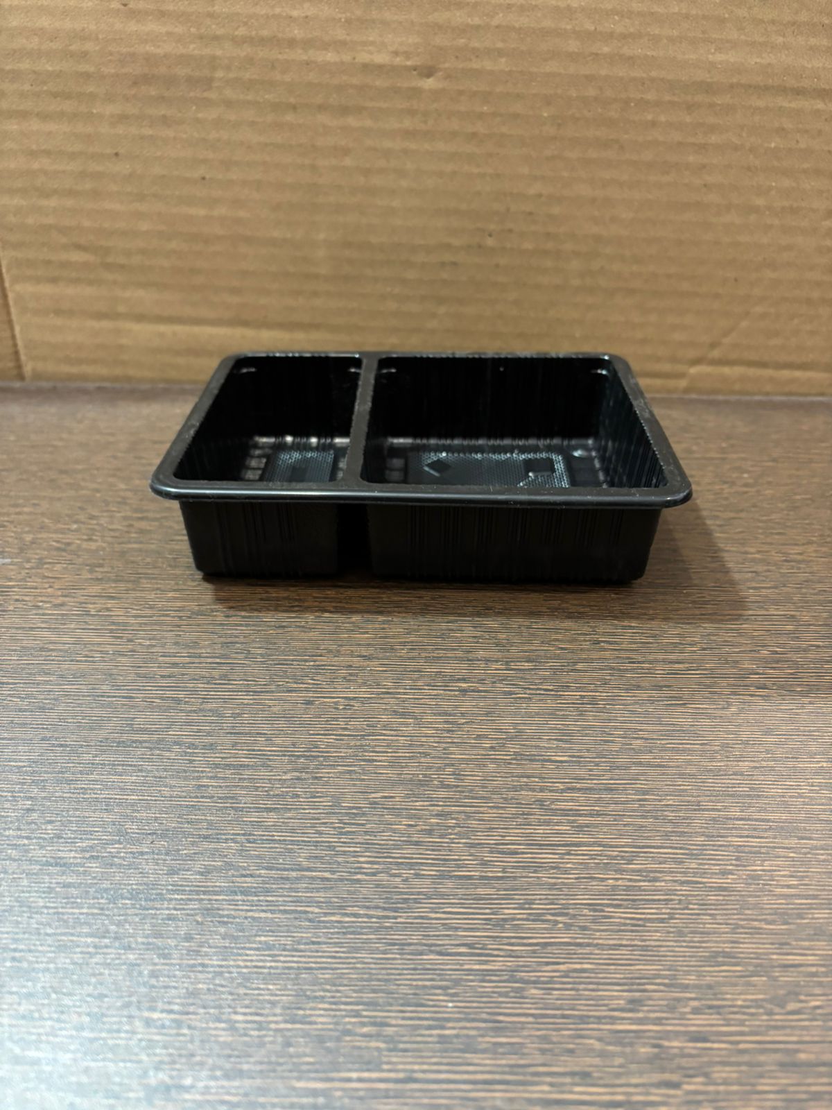 Black Plastic Divided Tray