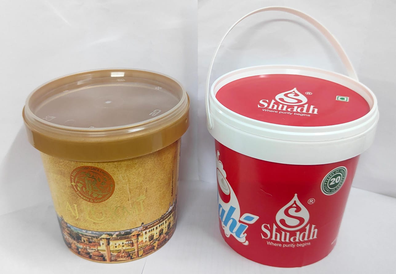 Set of Two Food Storage Buckets