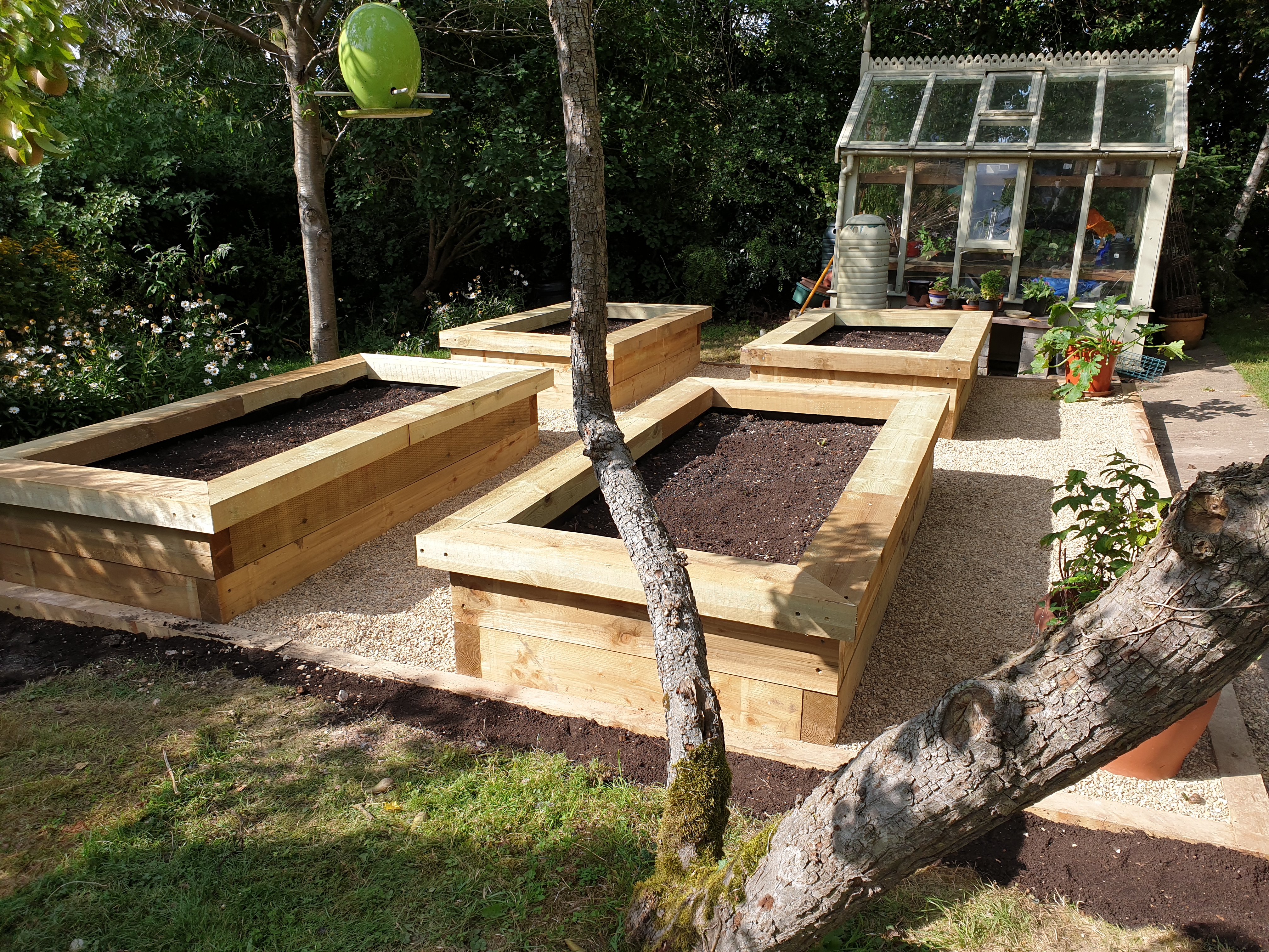 Soft wood raised Garden Beds, planed and treated