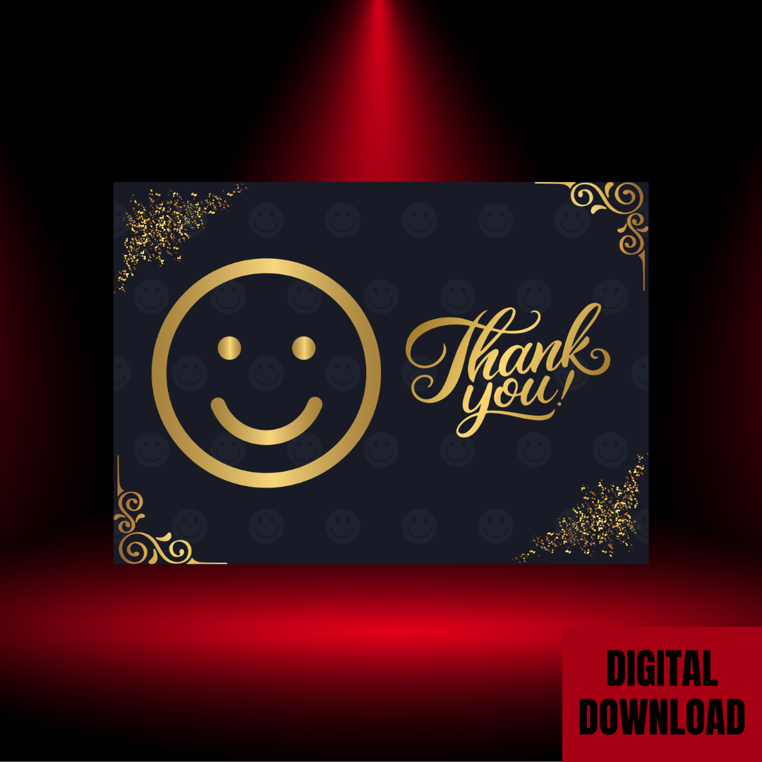 Beautiful Smiley Thank You Card