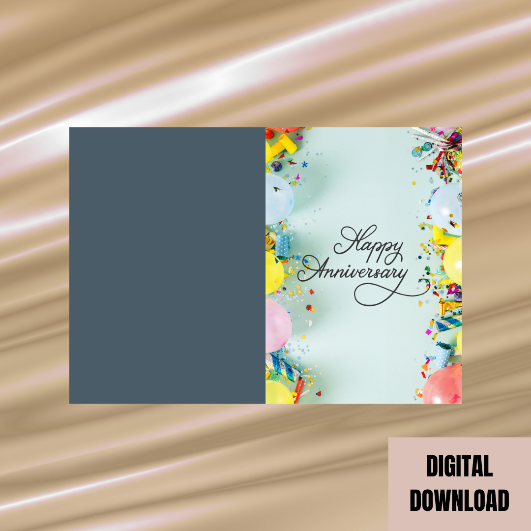 Beautiful Happy Anniversary Folded Card