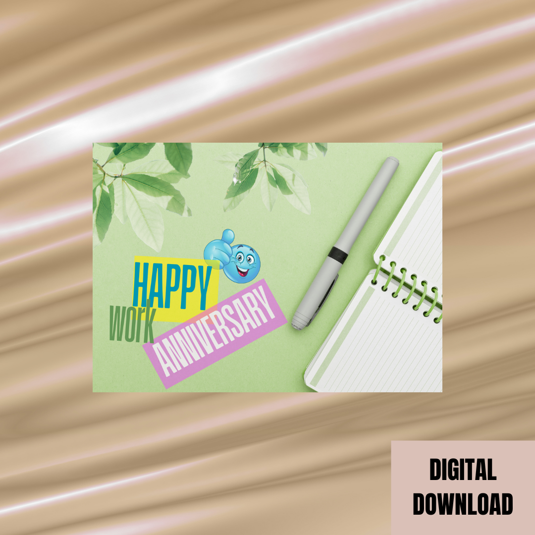 Cute Work Anniversary Card