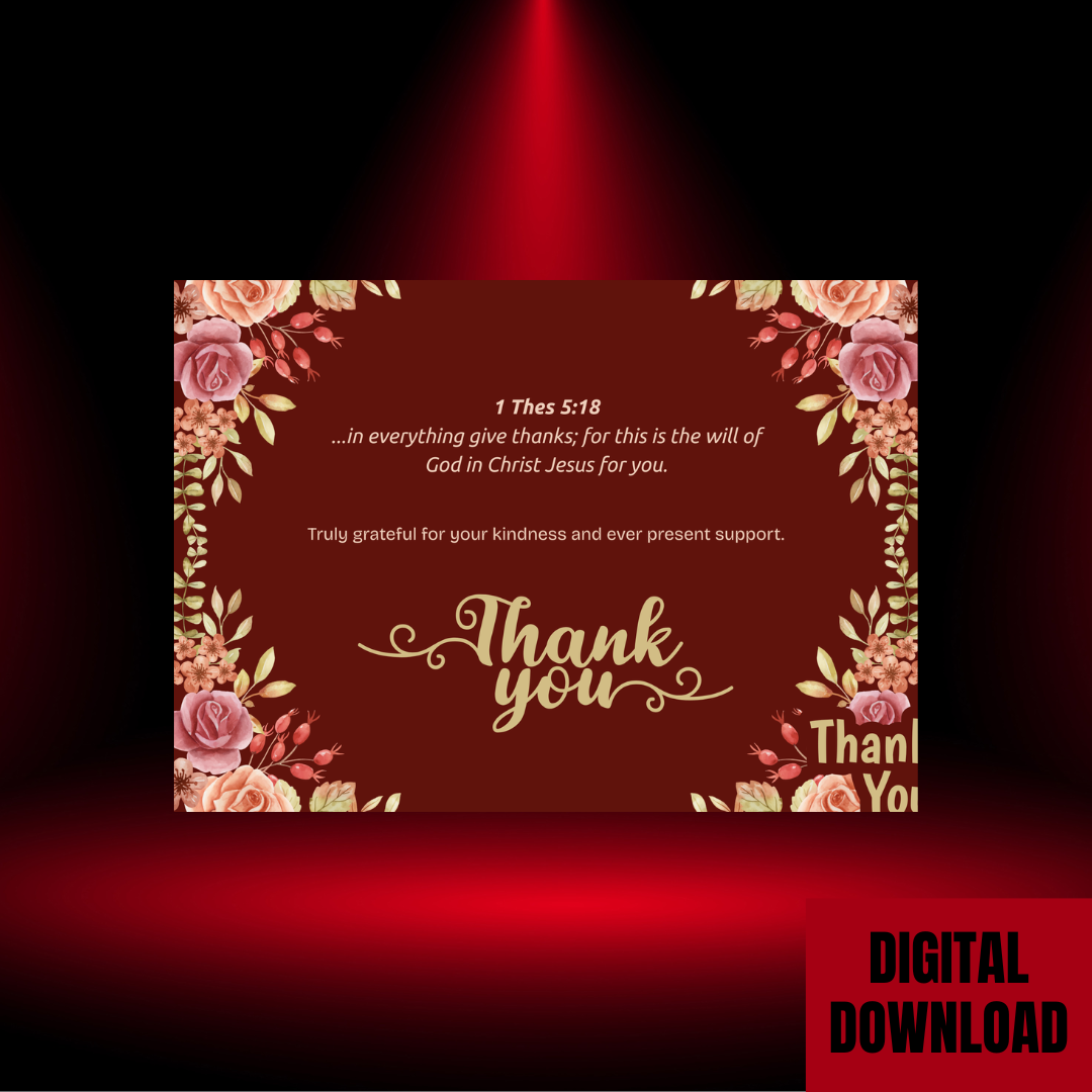 Beautiful Scripture Thank You Card