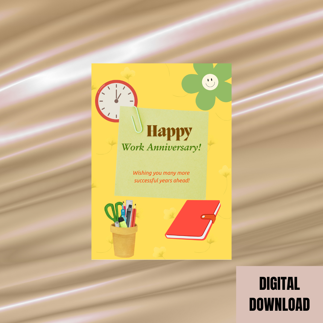 Beautiful Work Anniversary Card