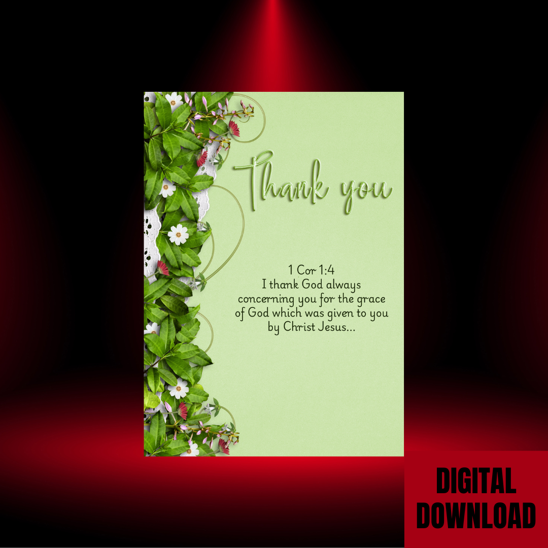 Cute Scriptural Thank You Card