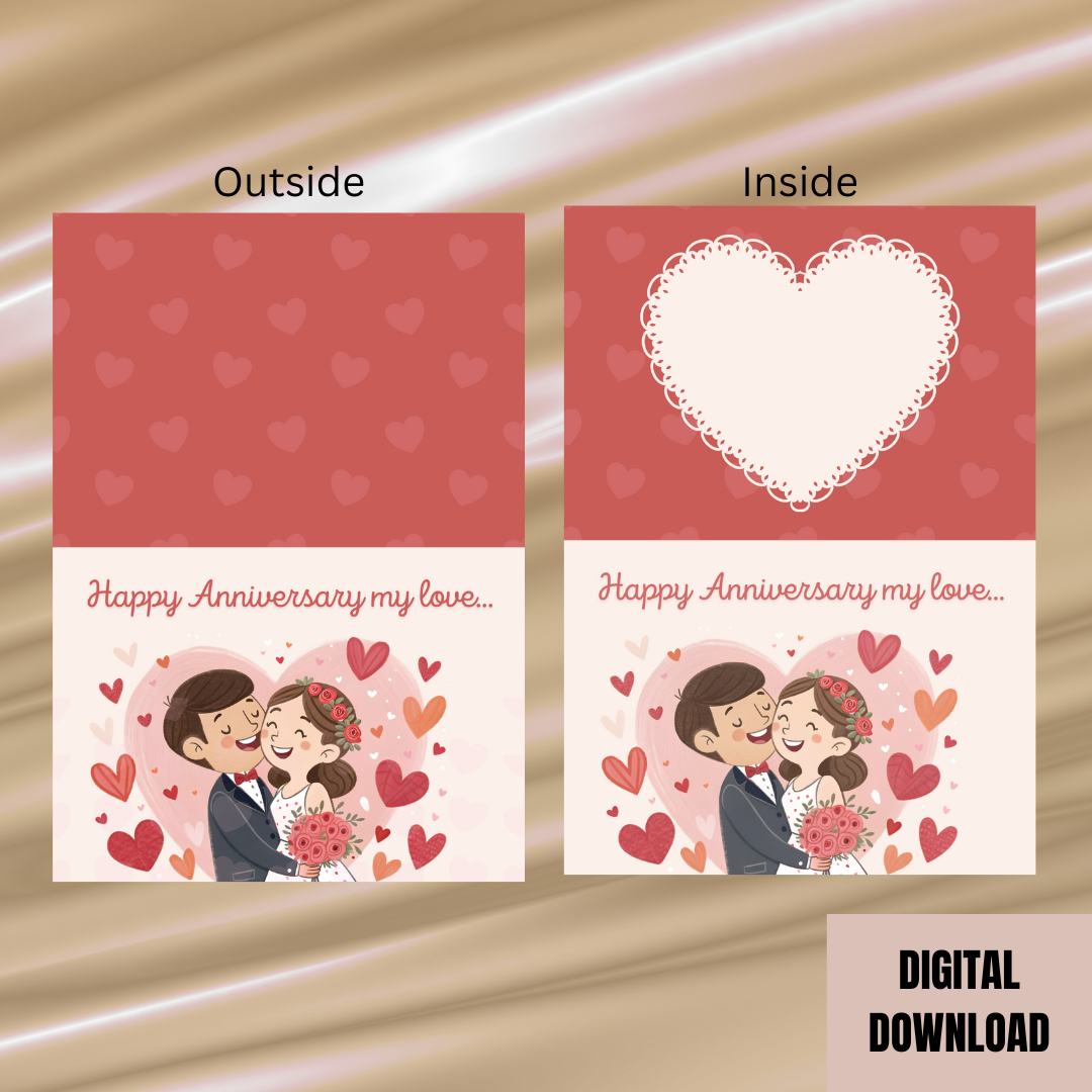 Lovely Couple Anniversary Folded Card