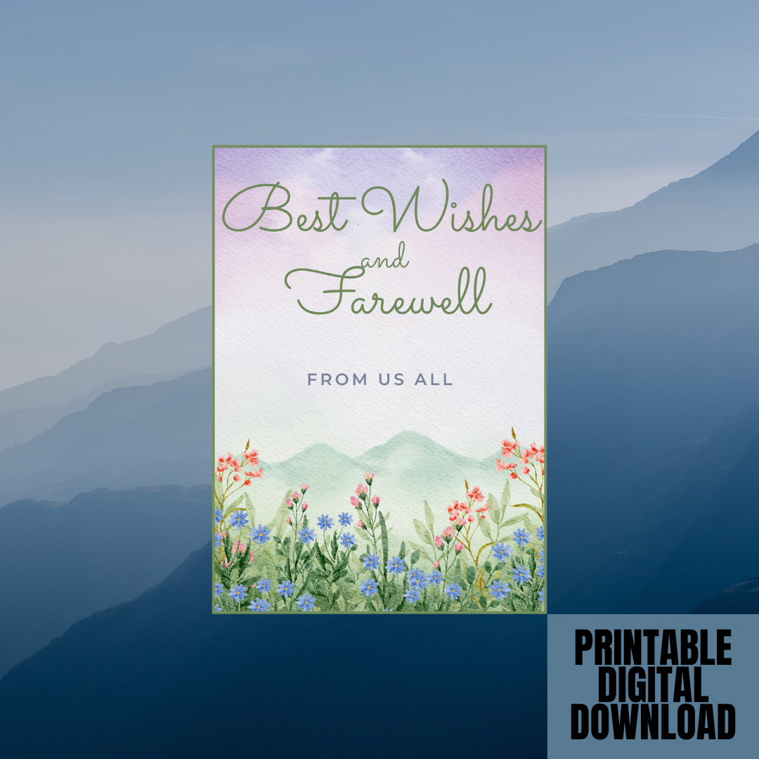 Cute Flowery Farewell Card