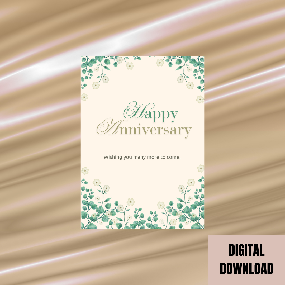 Lovely Floral Anniversary Card