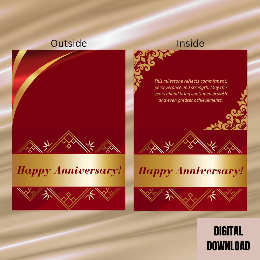 Lovely Inspirational Anniversary Folded Card