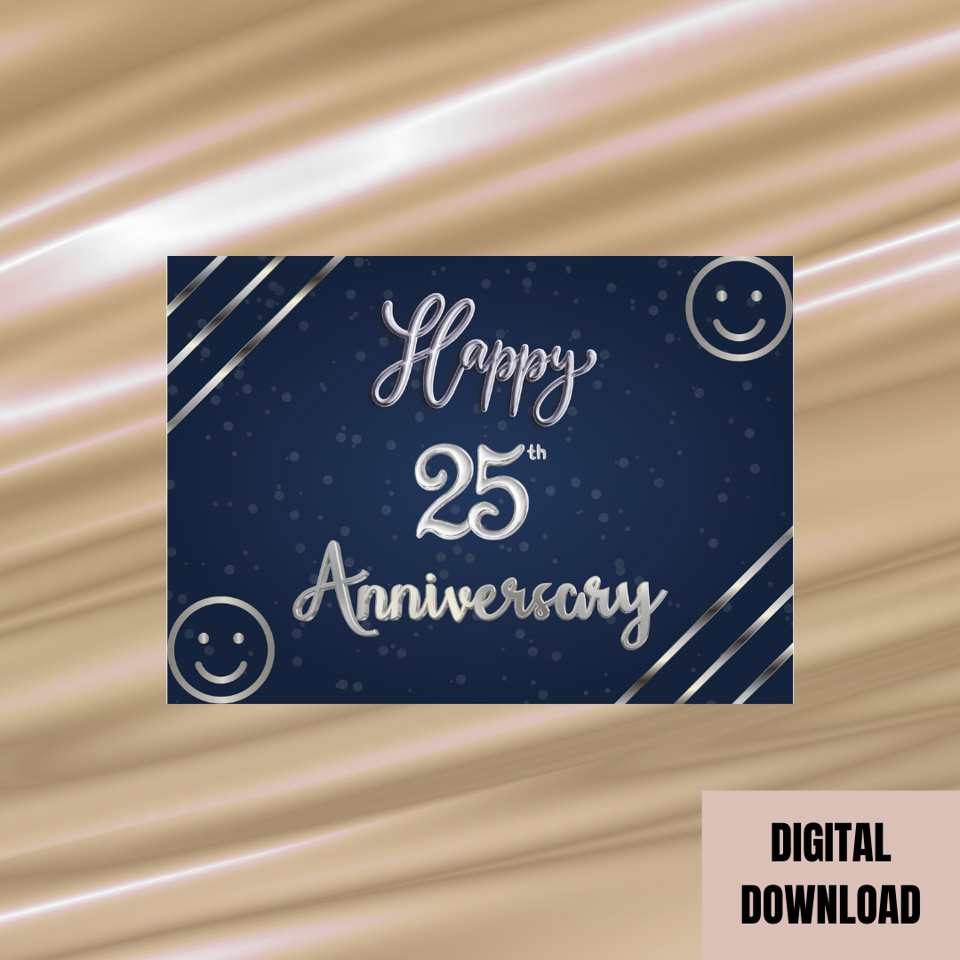 Cute 25th Anniversary Card