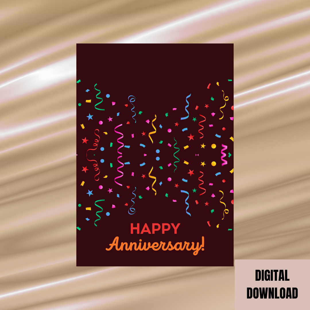 Pretty Happy Anniversary Folded Card