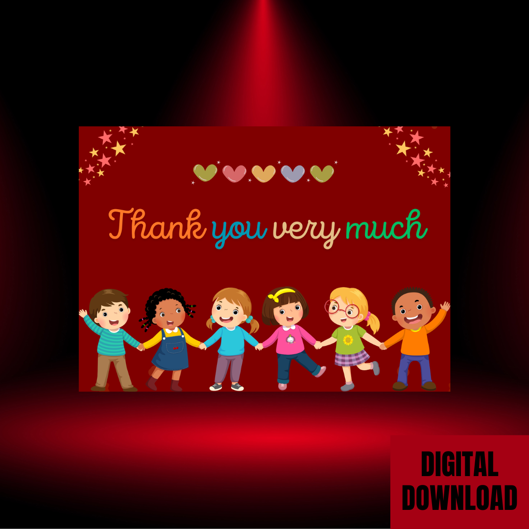 Beautiful Kids Thank You Card