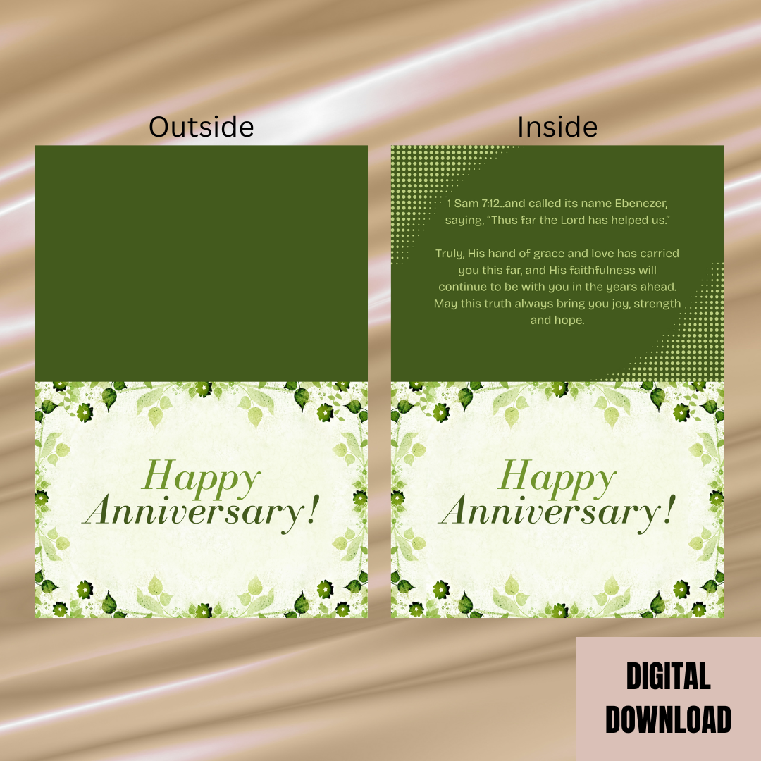 Beautiful Inspirational Anniversary Folded Card