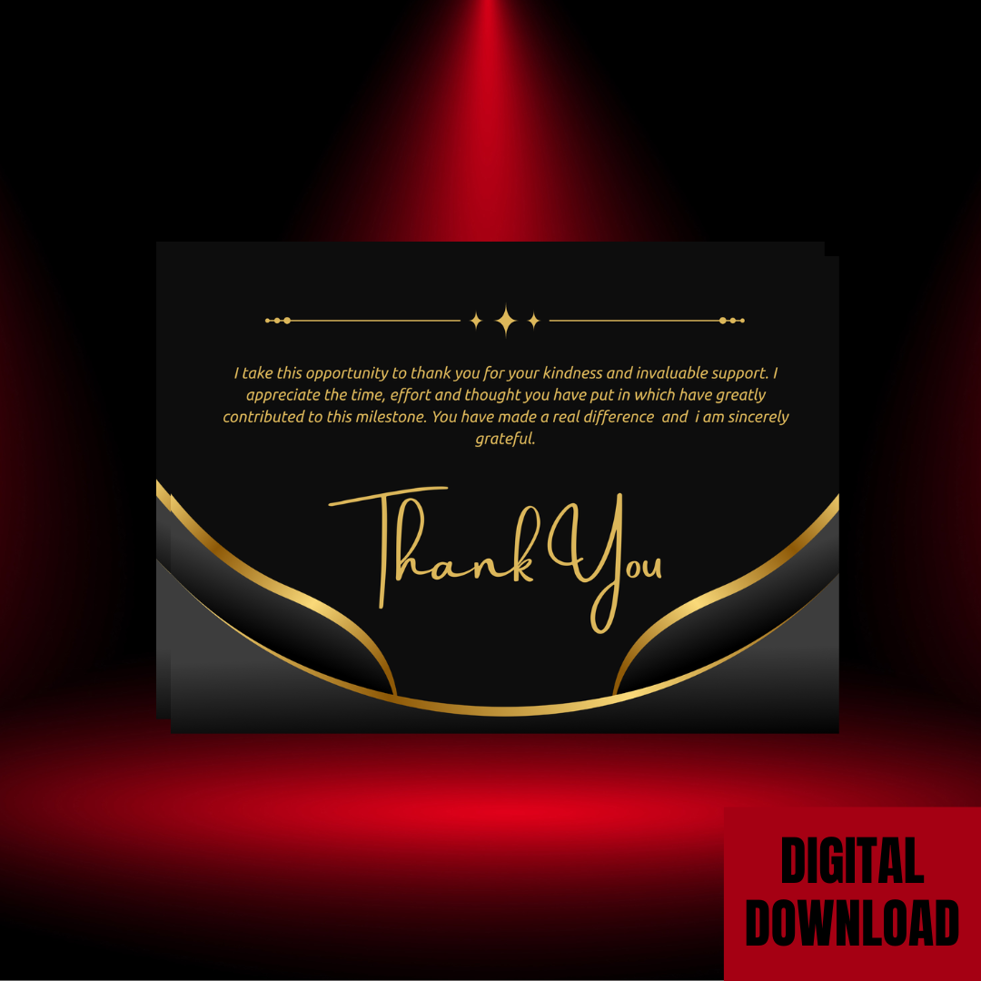 Beautiful Inspirational Thank You Card