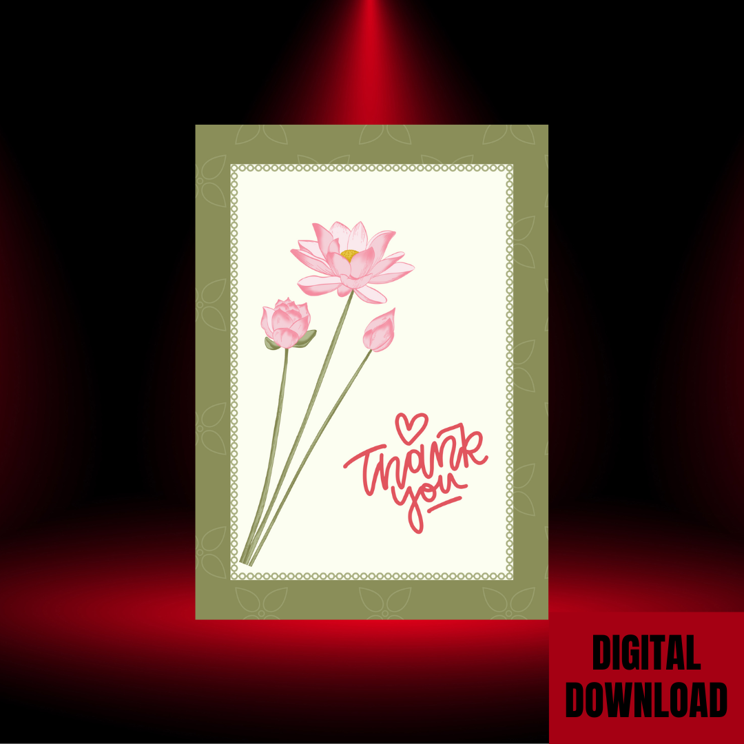 Cute Flower Thank You Card
