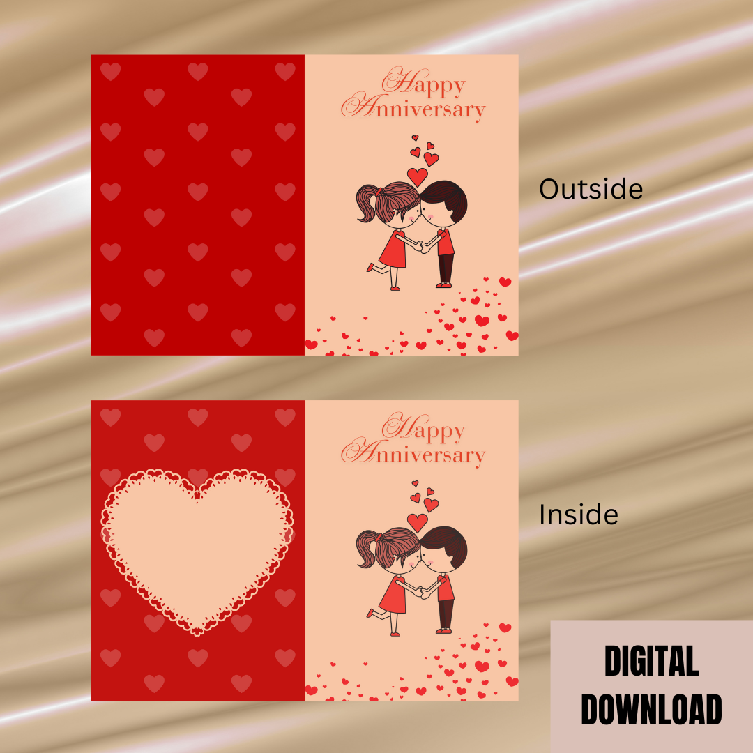 Beautiful Couple Anniversary Folded Card