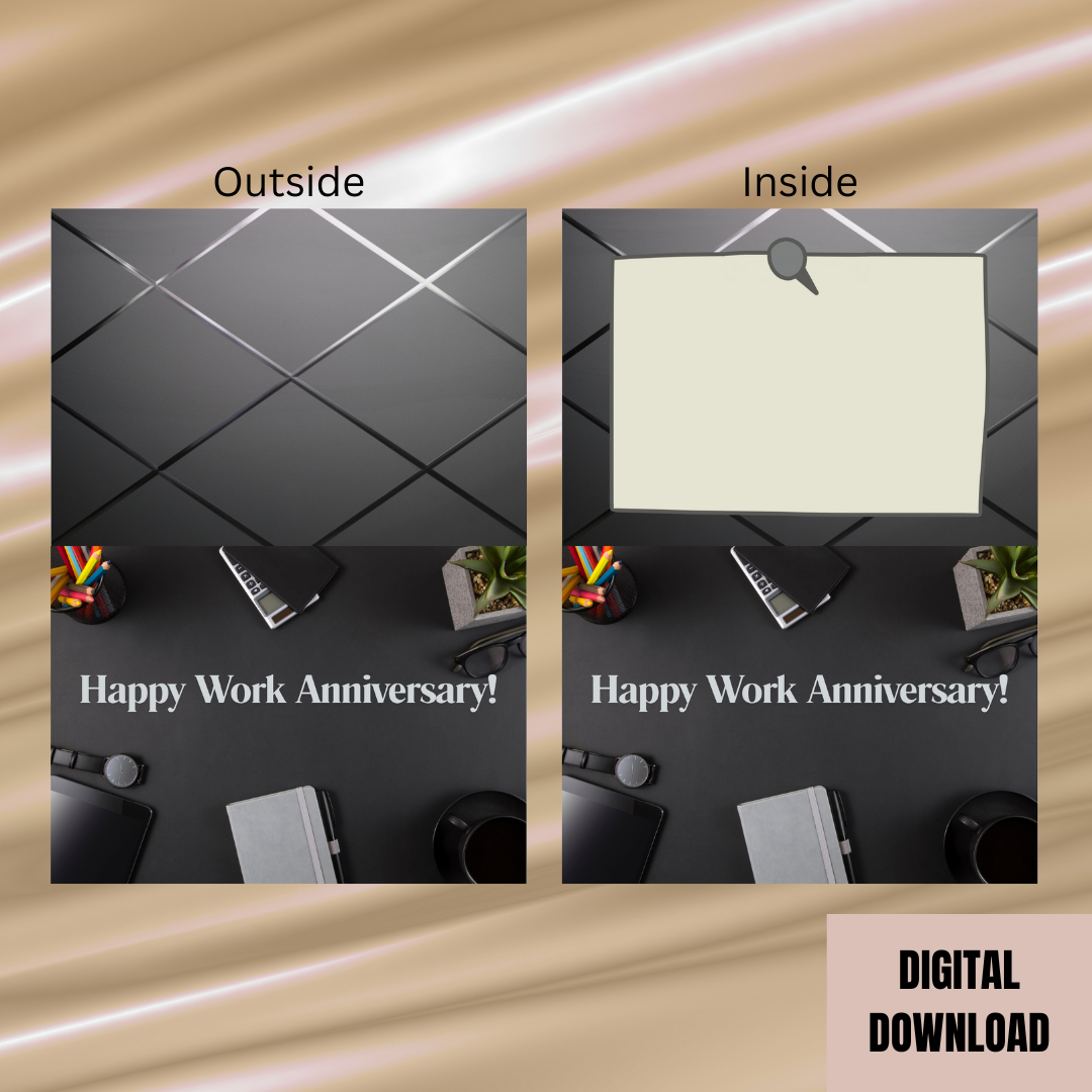 Lovely Work Anniversary Folded Card