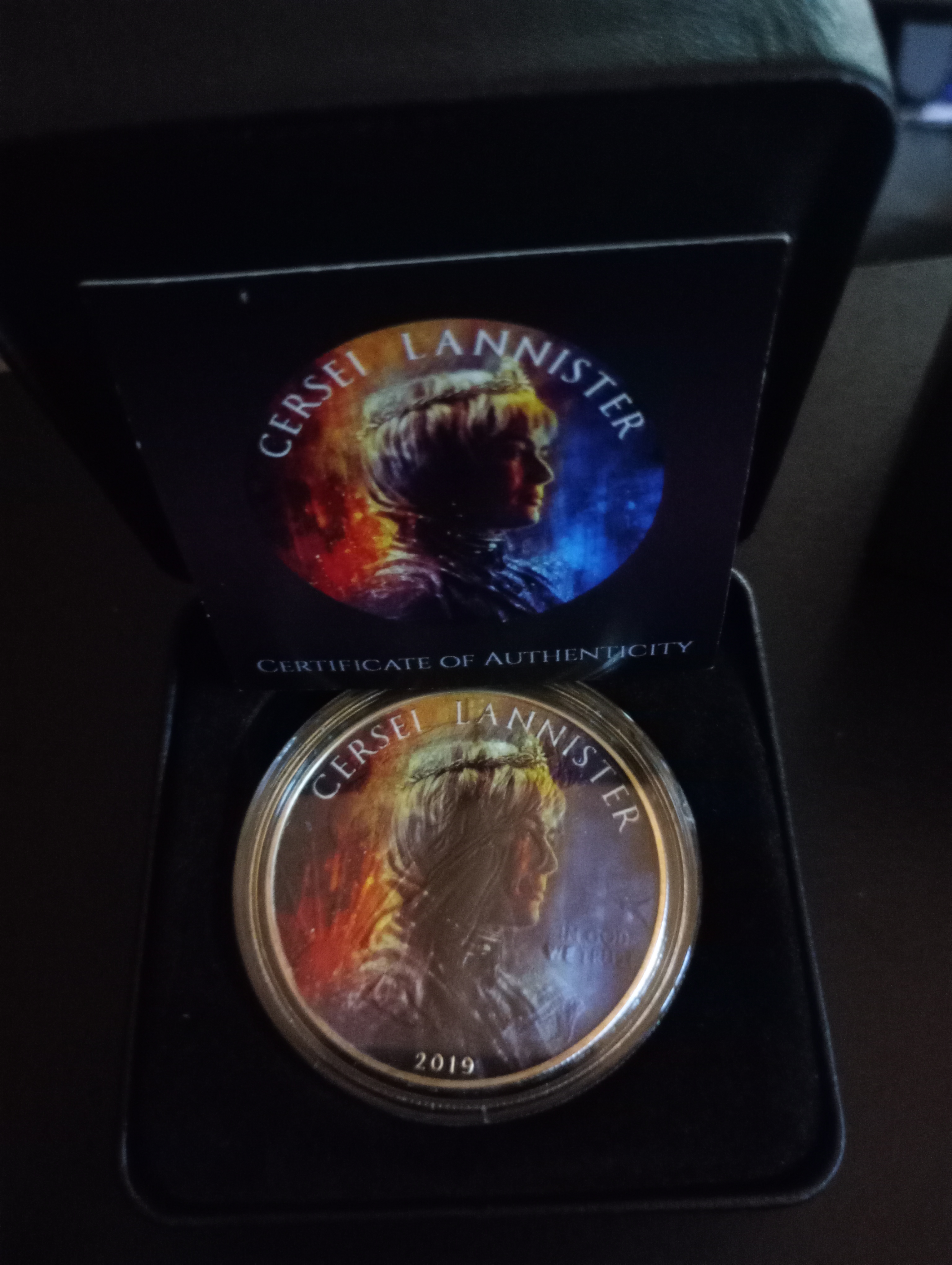 Cersei Lannister Collectible Coloured Silver Coin
