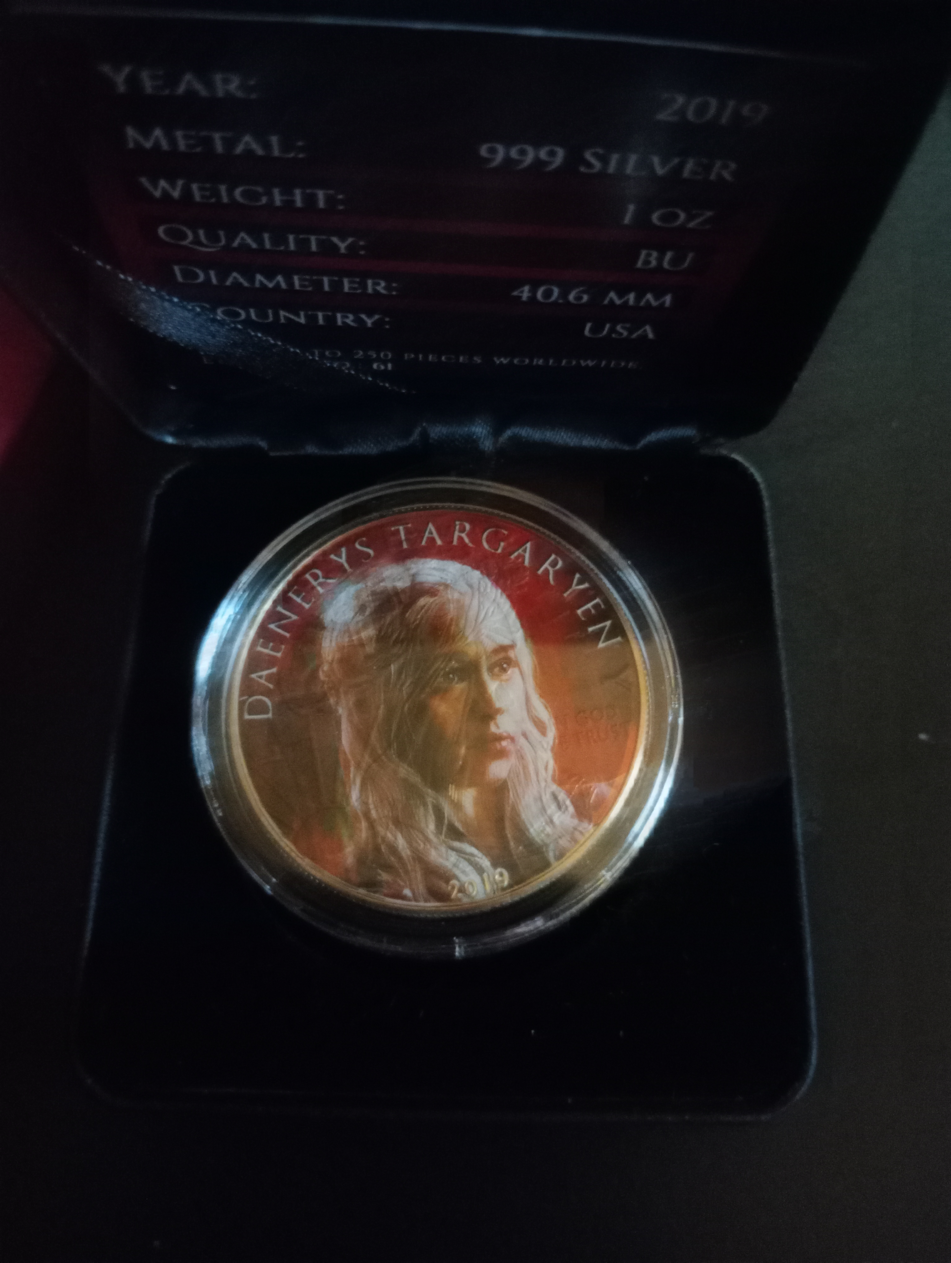 Daenerys Targaryen 999 Silver Coin Rare