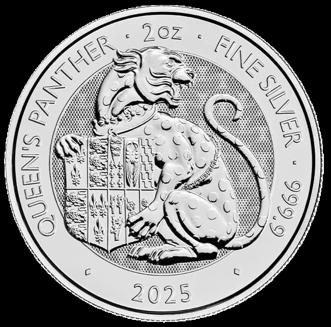 2oz 2025 Tudor Beasts Panther Fine Silver Coin