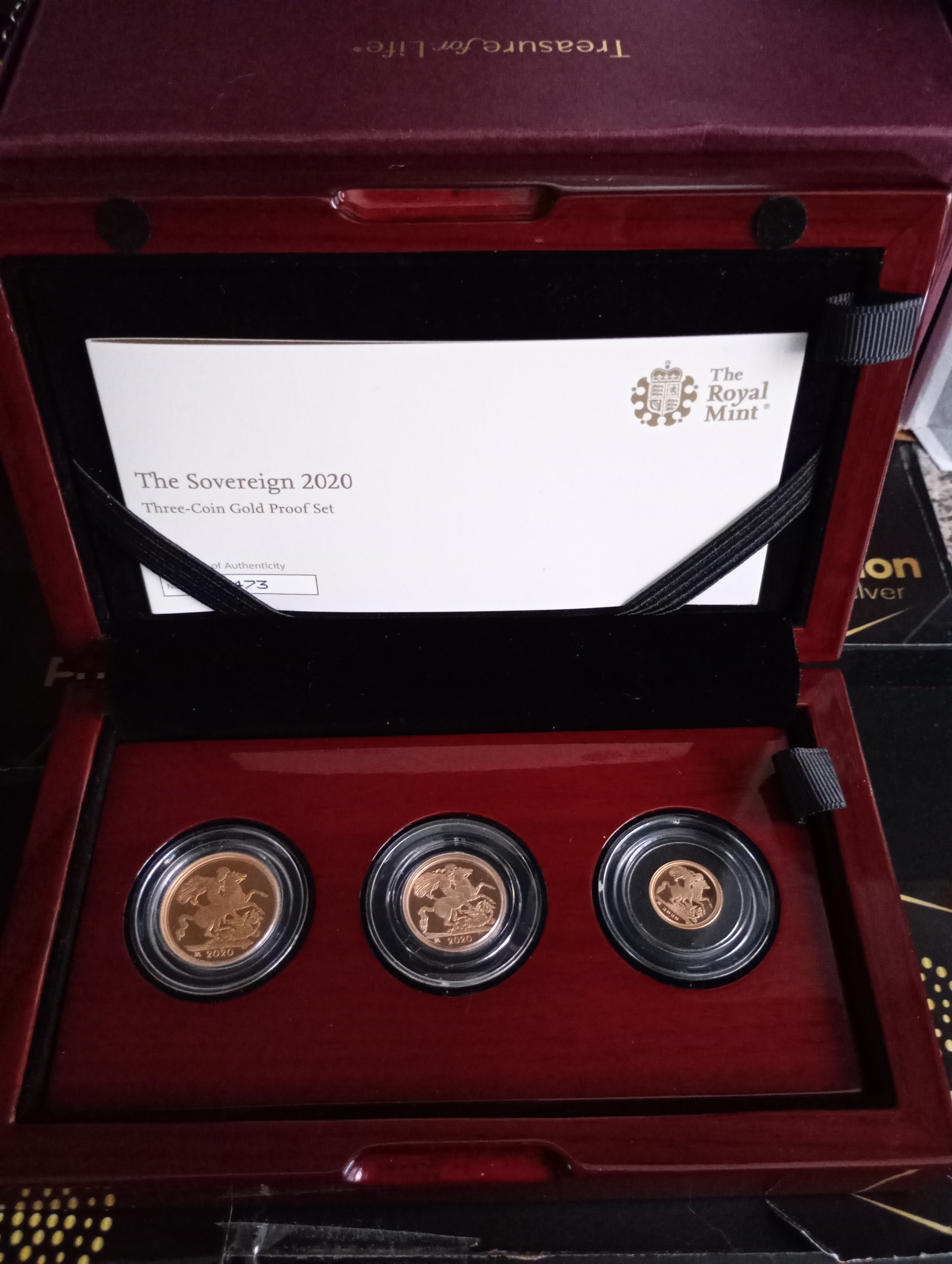 The Sovereign 2020 Three-Coin Gold Proof Set