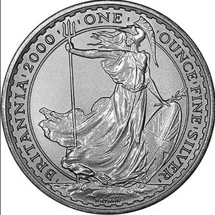 2000 Britannia One Ounce Fine Silver Coin