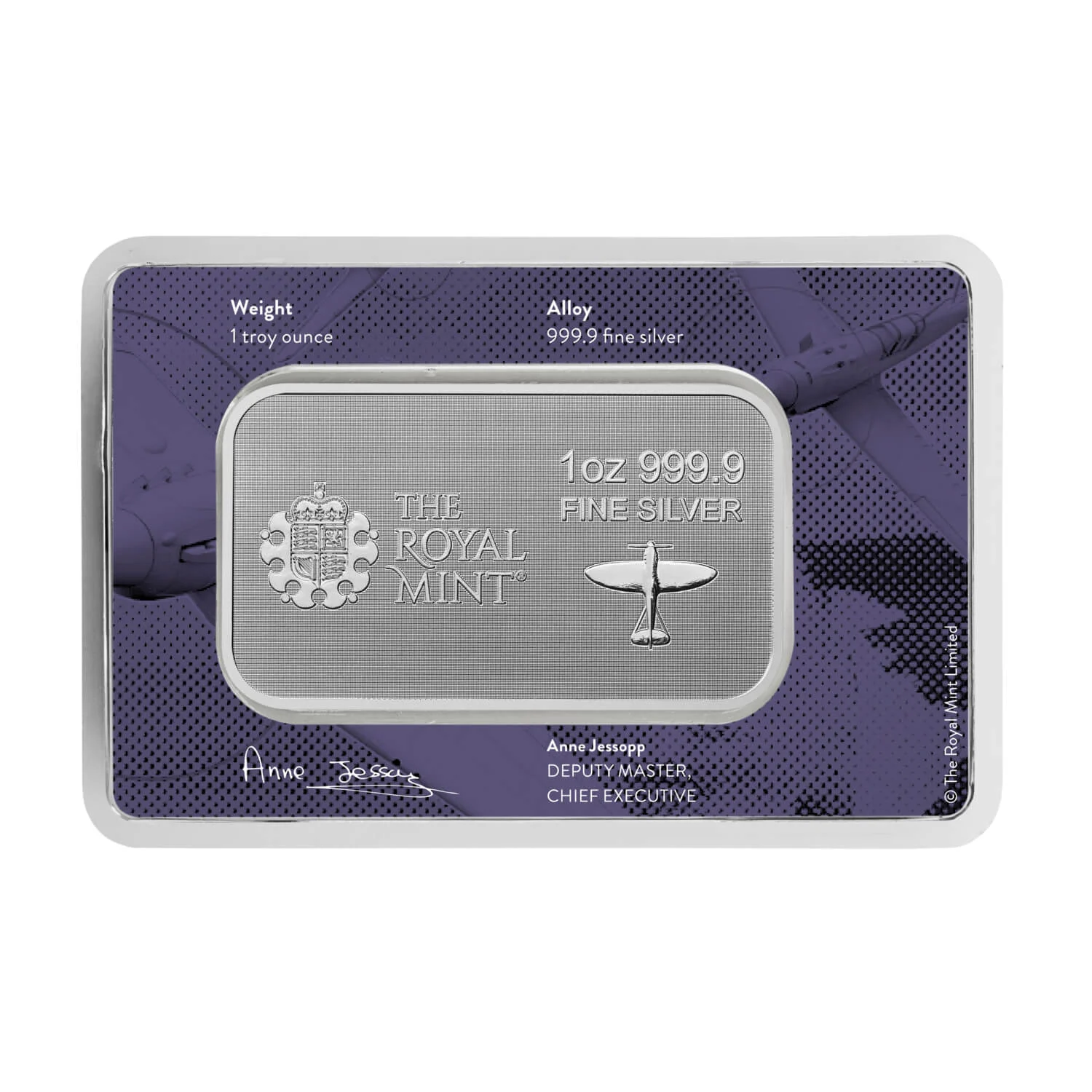 1 oz Royal Mint Battle of Britain Fine Silver Bar