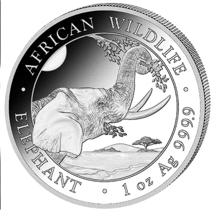 African Wildlife Elephant 1oz Silver Coin
