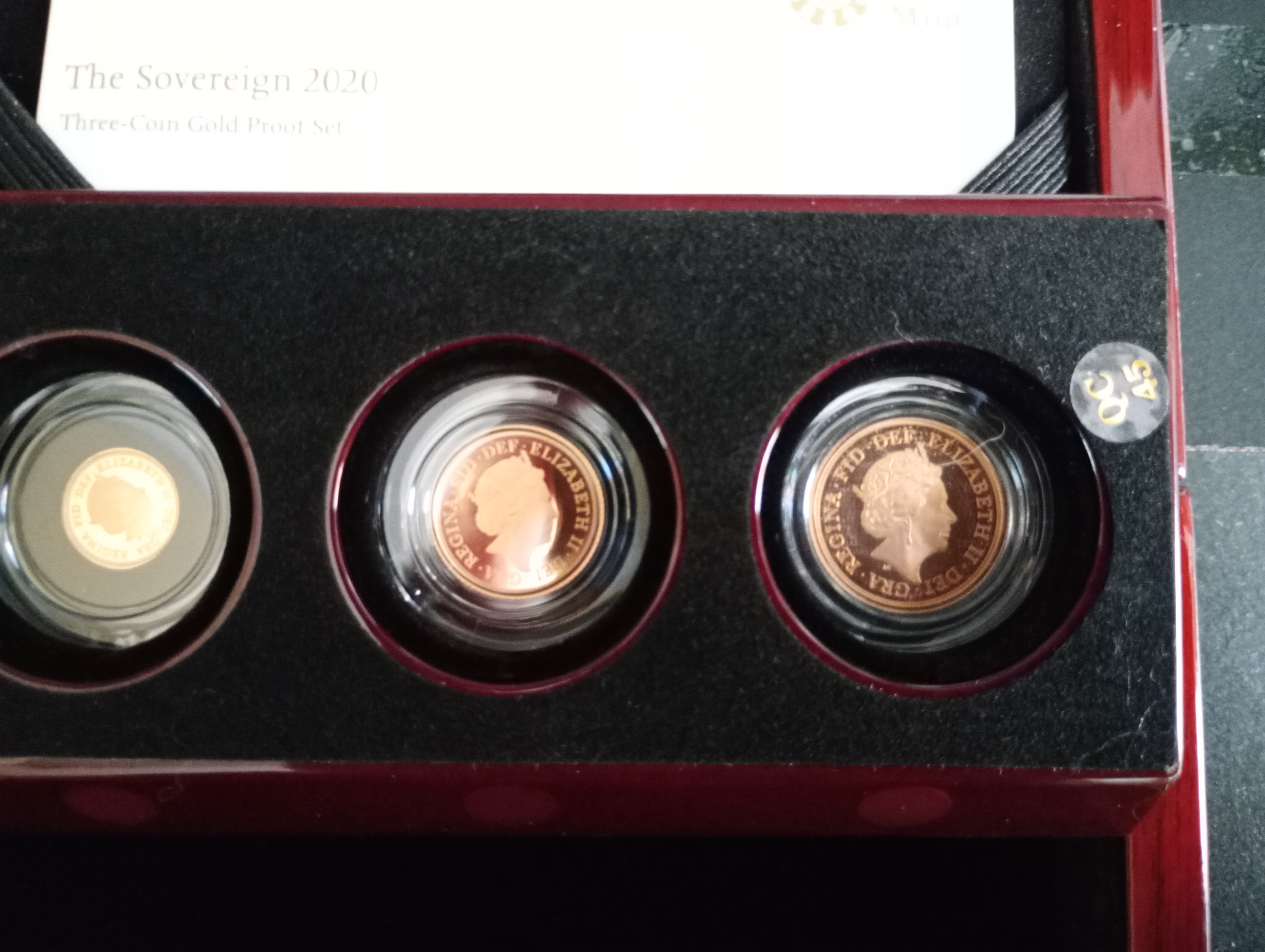 The Sovereign 2020 Three-Coin Gold Proof Set