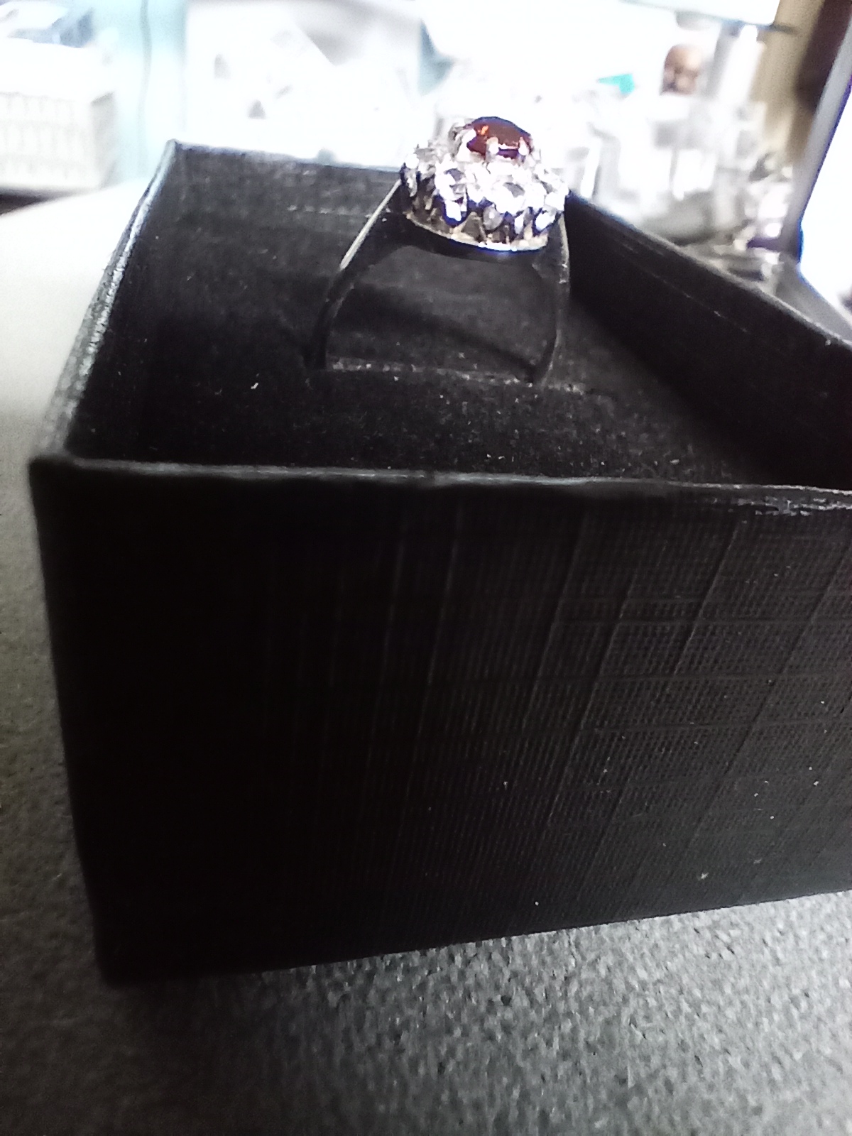 9ct White Gold Elegant Ruby and Diamond Ring