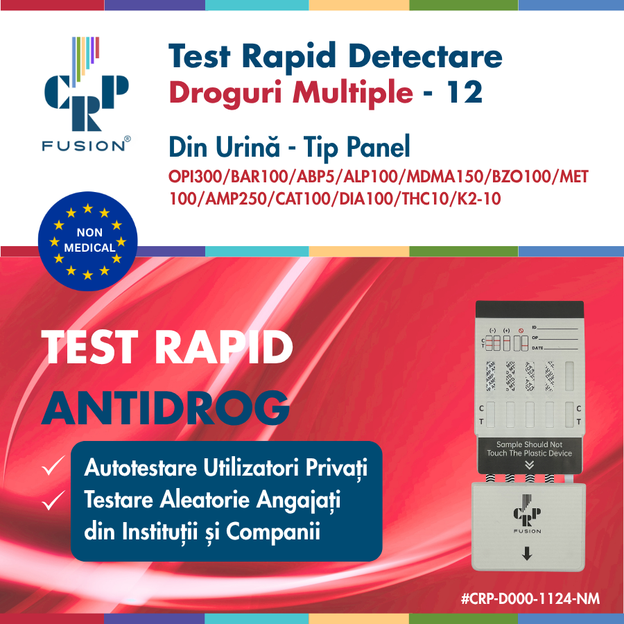 Test Rapid Droguri Multiple - Panel - Urină - 12 substanțe