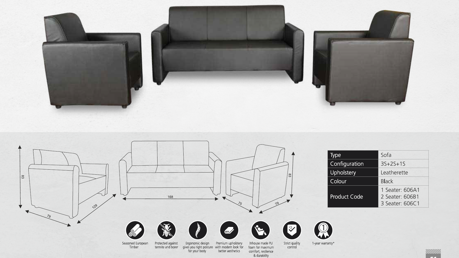 Kurlon Bullet Sofa