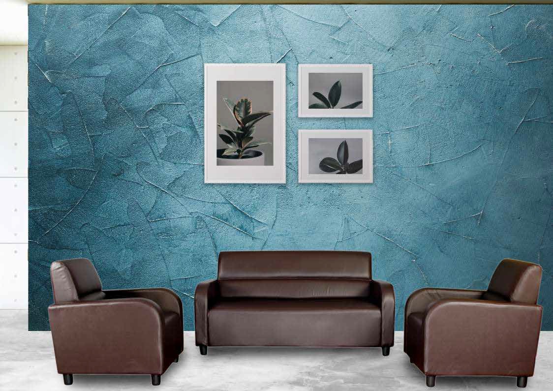 Kurlon Kruise Brown Leather Sofa Set