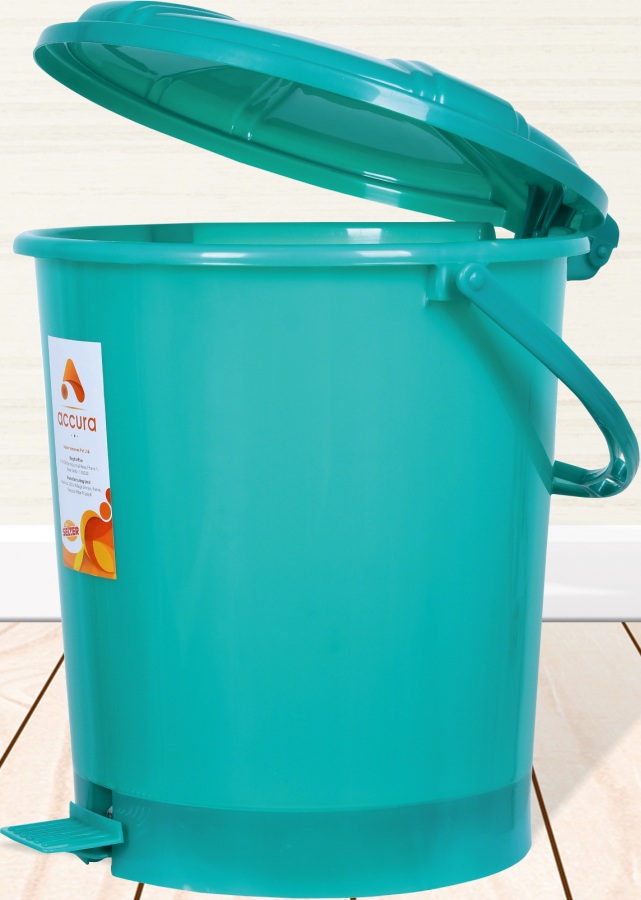 Green Plastic Trash Can
