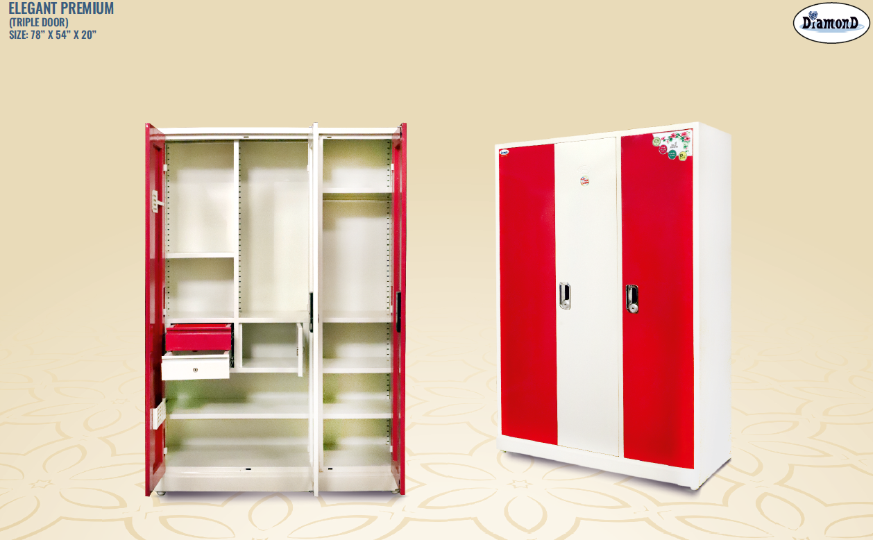 Elegant Premium Triple Door Wardrobe