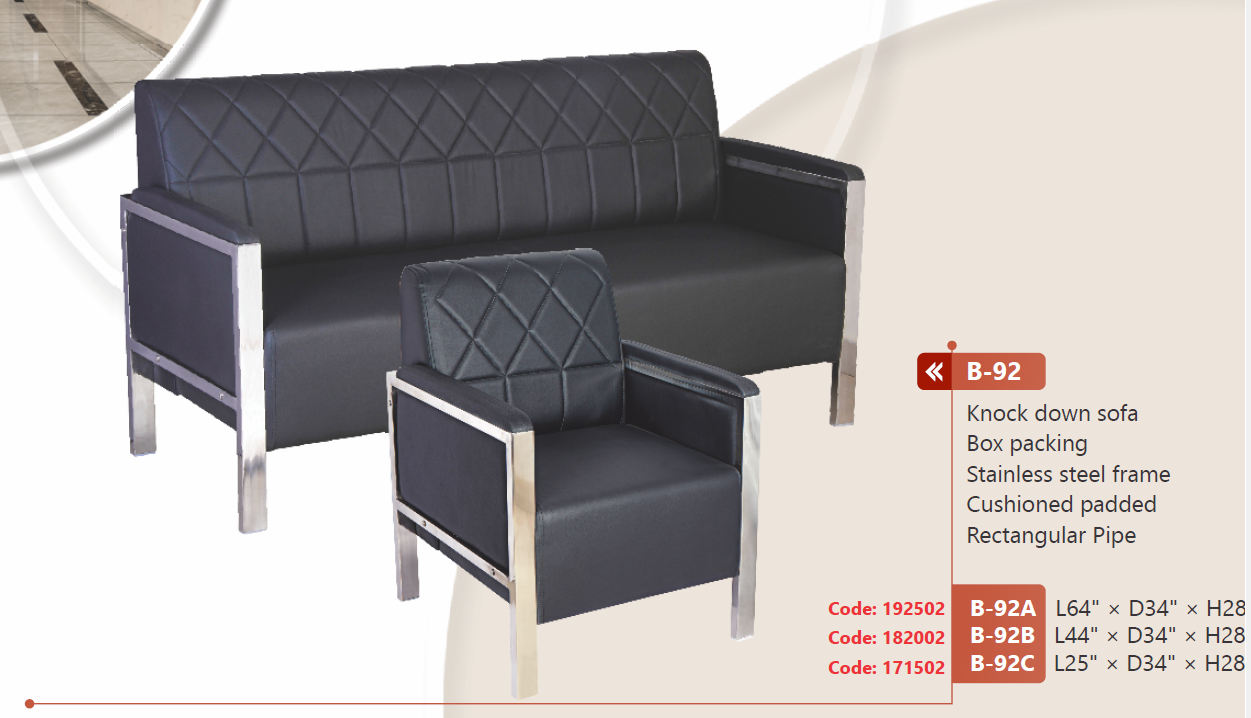 B-92 Knock Down Sofa Set