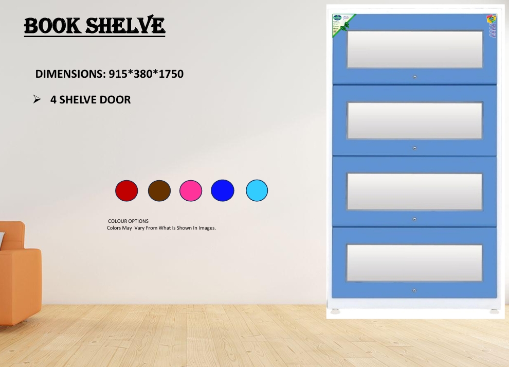 4-Shelf Book Cabinet