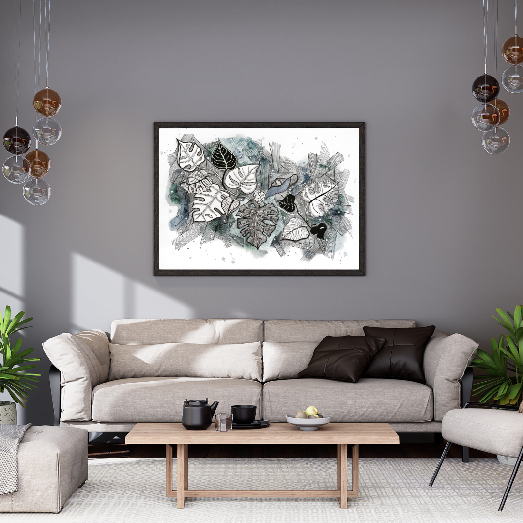 Monstera | Print A4 | Kunstdruck von Aquarell Original auf Premiumpapier